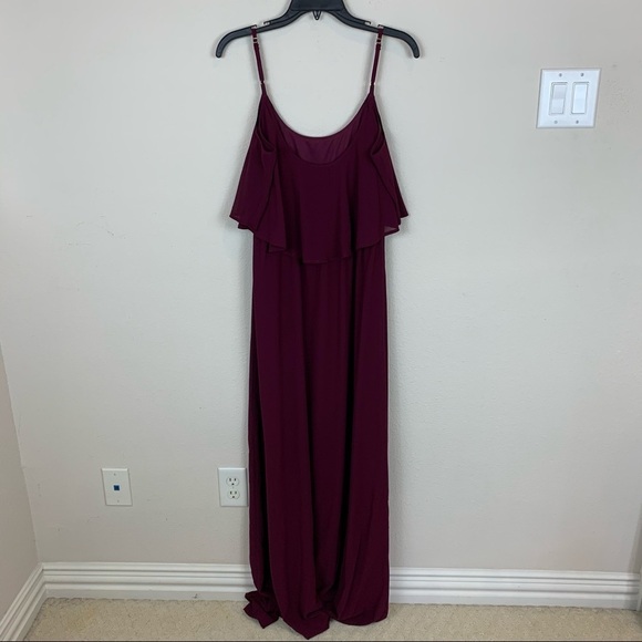 Show Me Your Mumu Bridesmaid Caitlin Ruffle Maxi Dress Size L - Picture 10 of 10